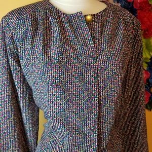 Vintage Impressions colorful pattern blouse- Medium WN